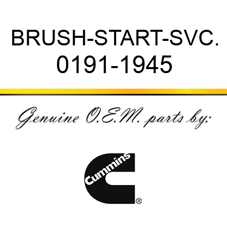 BRUSH-START-SVC. 0191-1945