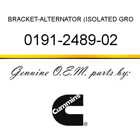 BRACKET-ALTERNATOR (ISOLATED GRO 0191-2489-02