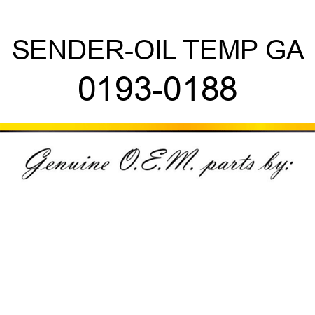 SENDER-OIL TEMP GA 0193-0188