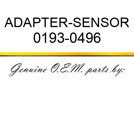 ADAPTER-SENSOR 0193-0496