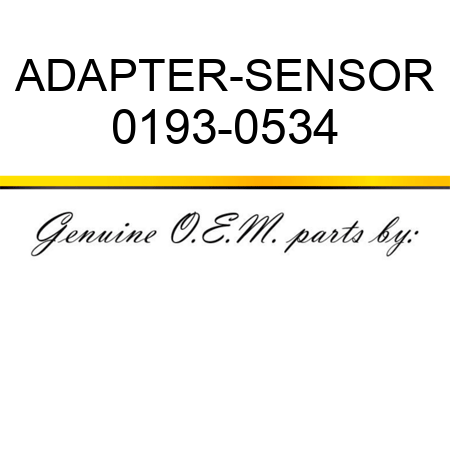ADAPTER-SENSOR 0193-0534