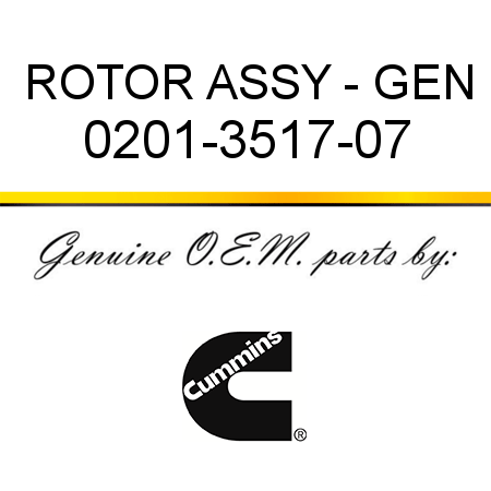 ROTOR ASSY - GEN 0201-3517-07