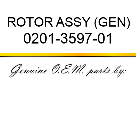 ROTOR ASSY (GEN) 0201-3597-01