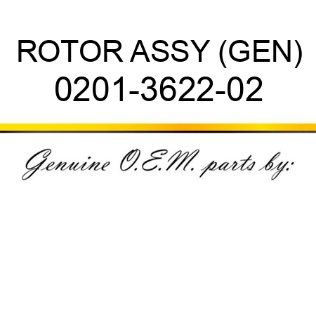 ROTOR ASSY (GEN) 0201-3622-02