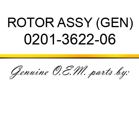 ROTOR ASSY (GEN) 0201-3622-06