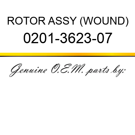 ROTOR ASSY (WOUND) 0201-3623-07