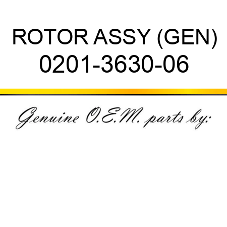 ROTOR ASSY (GEN) 0201-3630-06