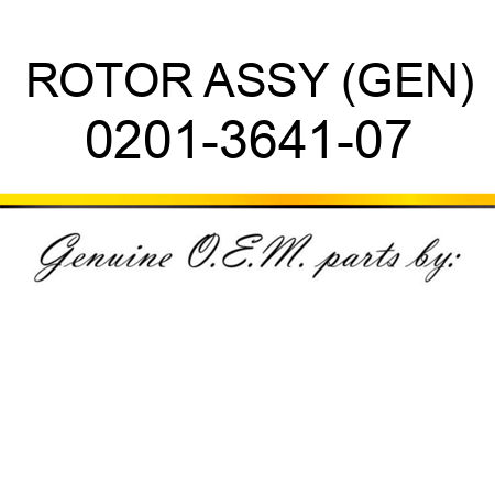 ROTOR ASSY (GEN) 0201-3641-07