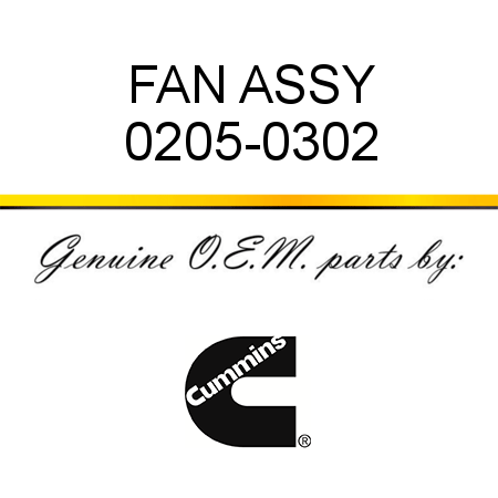 FAN ASSY 0205-0302