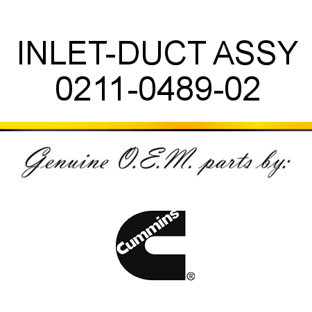 INLET-DUCT ASSY 0211-0489-02