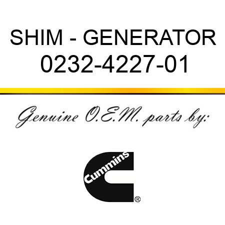 SHIM - GENERATOR 0232-4227-01