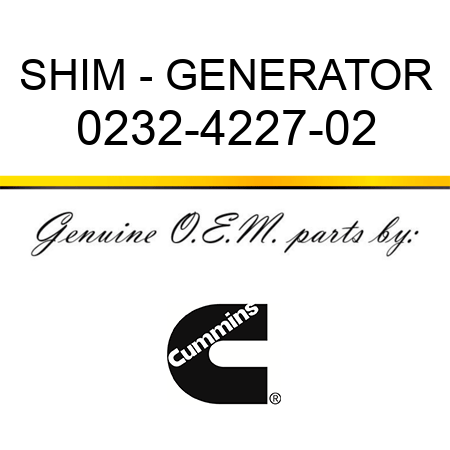 SHIM - GENERATOR 0232-4227-02