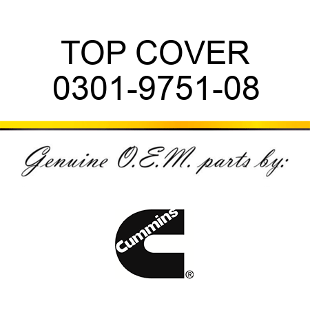 TOP COVER 0301-9751-08
