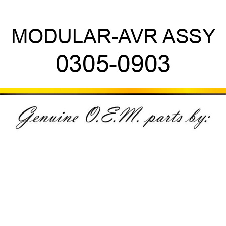 MODULAR-AVR ASSY 0305-0903