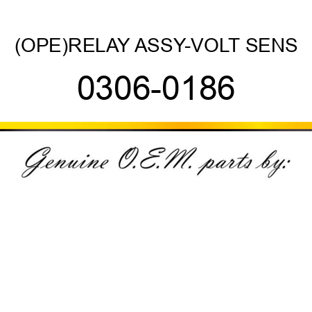 (OPE)RELAY ASSY-VOLT SENS 0306-0186