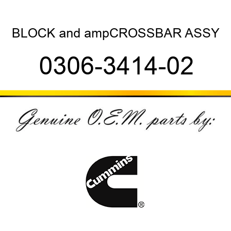 BLOCK&ampCROSSBAR ASSY 0306-3414-02