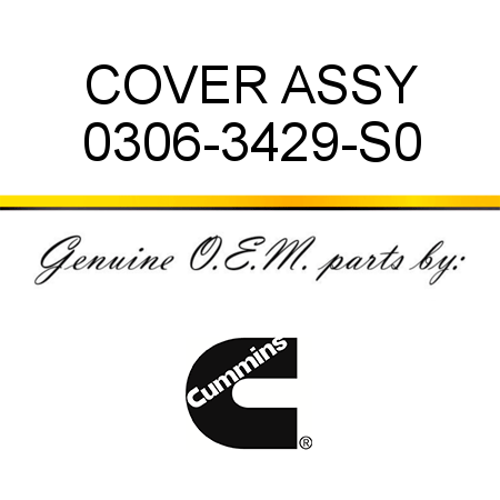 COVER ASSY 0306-3429-S0