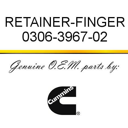 RETAINER-FINGER 0306-3967-02