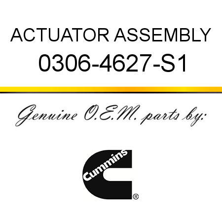 ACTUATOR ASSEMBLY 0306-4627-S1