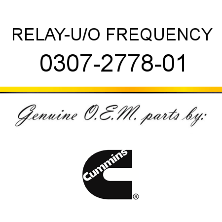 RELAY-U/O FREQUENCY 0307-2778-01