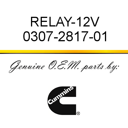 RELAY-12V 0307-2817-01
