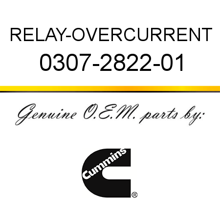 RELAY-OVERCURRENT 0307-2822-01