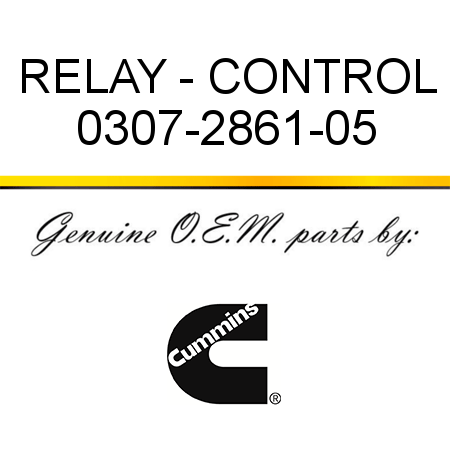 RELAY - CONTROL 0307-2861-05