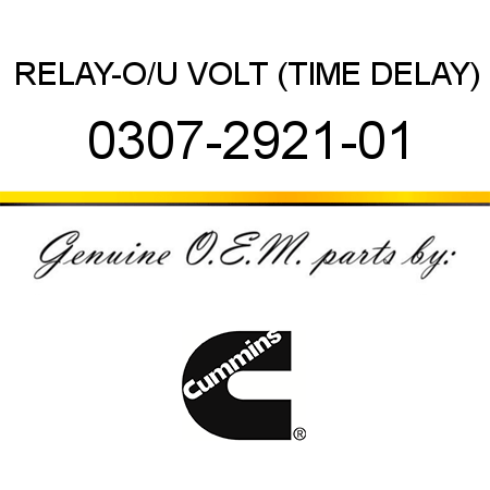 RELAY-O/U VOLT (TIME DELAY) 0307-2921-01