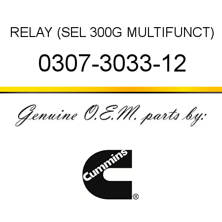 RELAY (SEL 300G MULTIFUNCT) 0307-3033-12