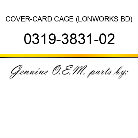 COVER-CARD CAGE (LONWORKS BD) 0319-3831-02