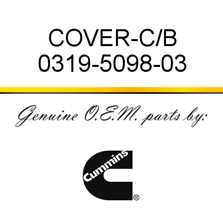 COVER-C/B 0319-5098-03