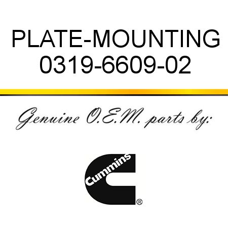 PLATE-MOUNTING 0319-6609-02