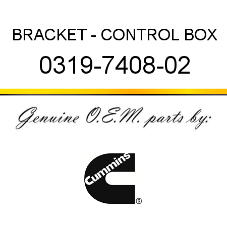 BRACKET - CONTROL BOX 0319-7408-02