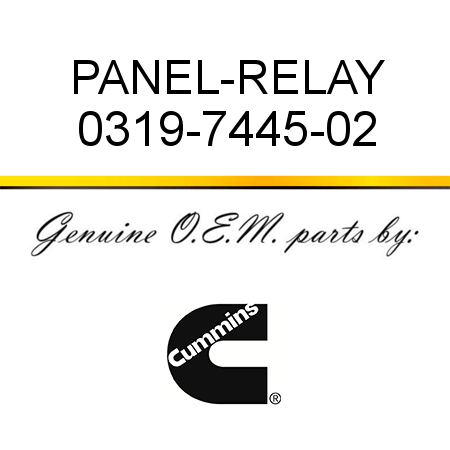 PANEL-RELAY 0319-7445-02