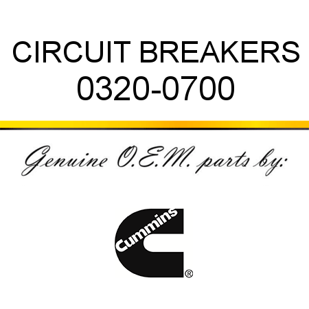 CIRCUIT BREAKERS 0320-0700
