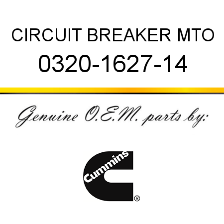 CIRCUIT BREAKER MTO 0320-1627-14