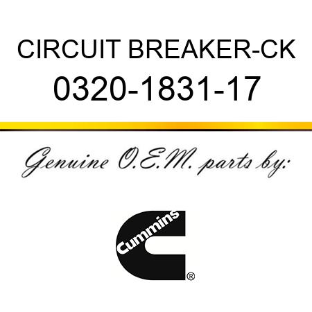 CIRCUIT BREAKER-CK 0320-1831-17