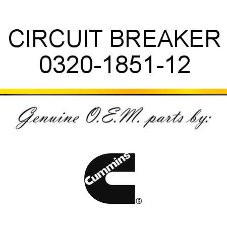 CIRCUIT BREAKER 0320-1851-12