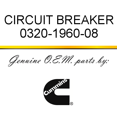 CIRCUIT BREAKER 0320-1960-08