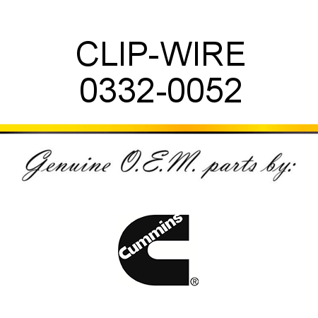 CLIP-WIRE 0332-0052