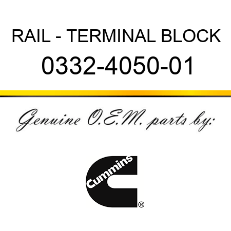 RAIL - TERMINAL BLOCK 0332-4050-01