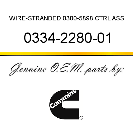 WIRE-STRANDED 0300-5898 CTRL ASS 0334-2280-01