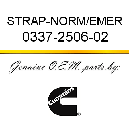 STRAP-NORM/EMER 0337-2506-02