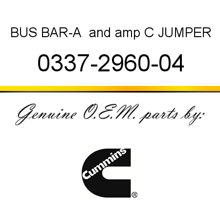 BUS BAR-A & C JUMPER 0337-2960-04