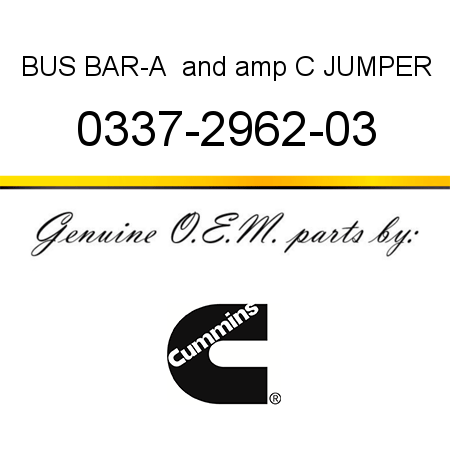 BUS BAR-A & C JUMPER 0337-2962-03