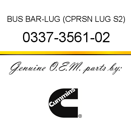 BUS BAR-LUG (CPRSN LUG S2) 0337-3561-02