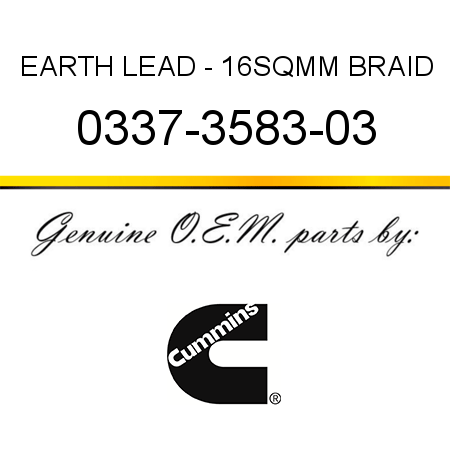 EARTH LEAD - 16SQMM BRAID 0337-3583-03