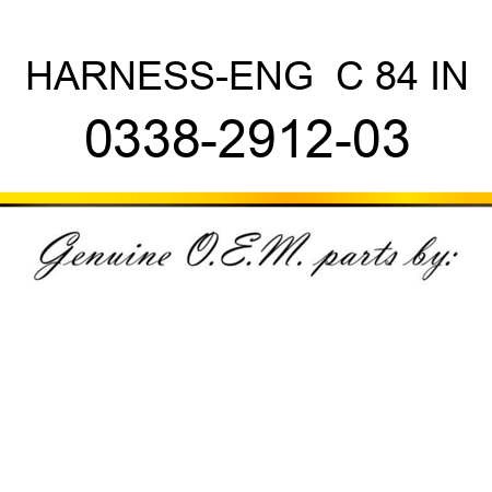 HARNESS-ENG  C 84 IN 0338-2912-03