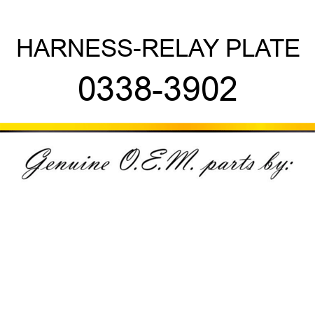 HARNESS-RELAY PLATE 0338-3902