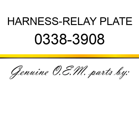 HARNESS-RELAY PLATE 0338-3908